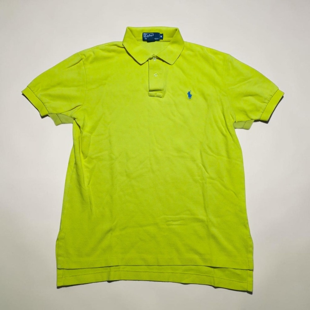 Polo Ralph Lauren Performance 1/4 Button Shirt Mens Medium Yellow Preppy
